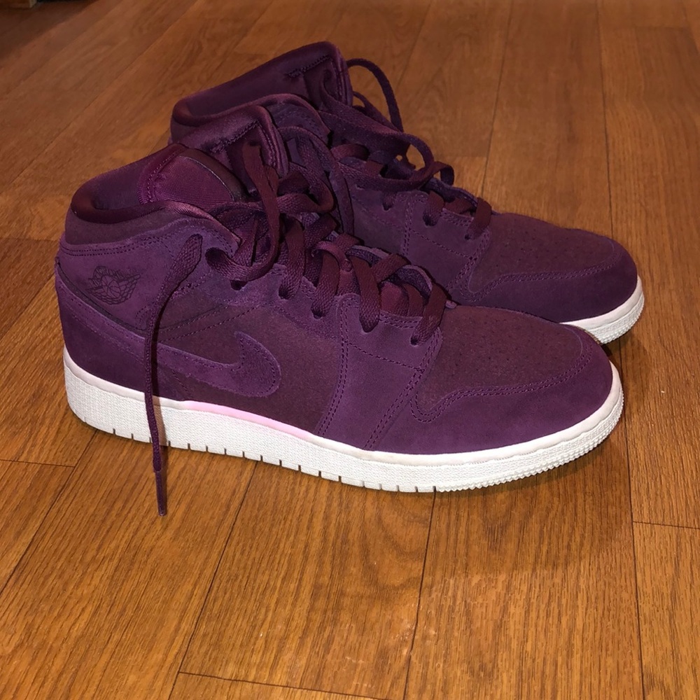 Burgundy & White Jordan 1s